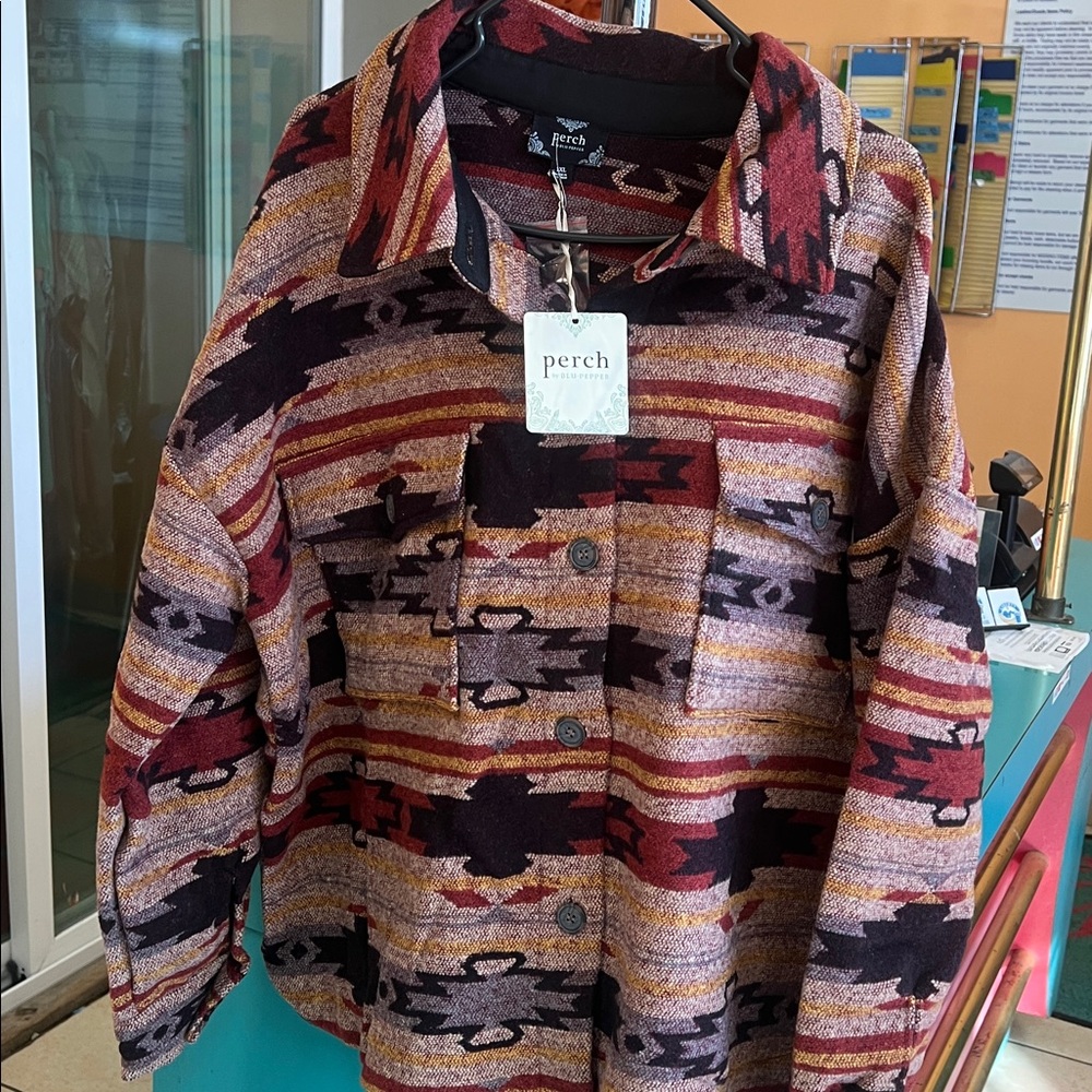 Perch by Blue peppers Perch Multicolor Patterned Jacket